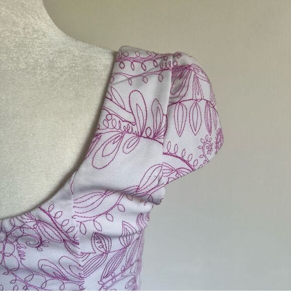 Lilly Pulitzer Laurent Embroidered White & Purple Sunshine Swirl Dress - Picture 8 of 10